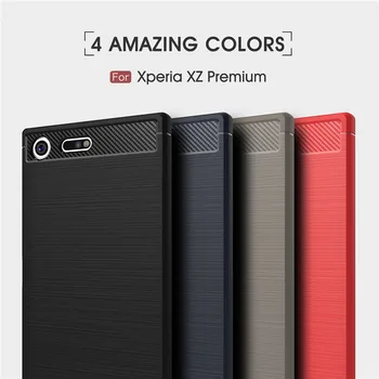 Sony Xperia XZ Premium Atveju Visiškai Padengti Apsaugine Plonas Plonas korpusas Sony XZ Premium G8142 Minkštos TPU Silikono Telefono Maišelį Atvejais