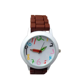 TIke Toker,Želė Silikoninis Pieštukas Žiūrėti Moterų Laikrodis Atsitiktinis Saldainiai Spalvų Žiūrėti Relogio Feminino Prekės ženklo Mados Studentas laikrodis 0